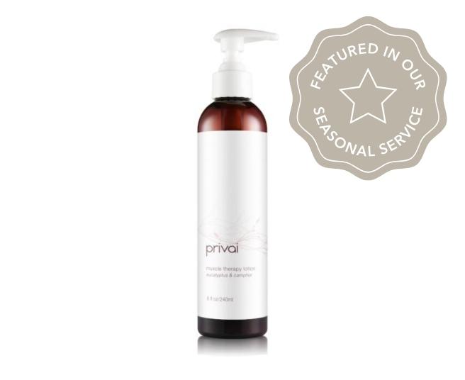 Privai Muscle Therapy Lotion with Featured Service badge